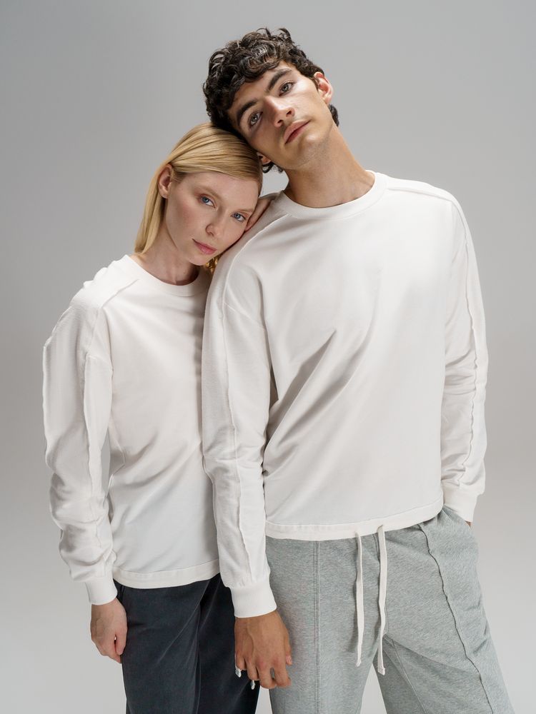 Свитшот унисекс Vozduh, молочно-белый — изображение 11
