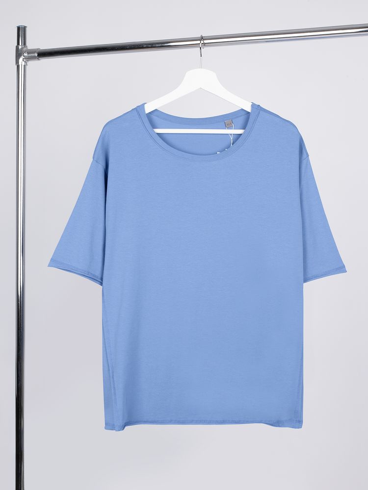 Футболка оверсайз унисекс Vozduh, синяя — изображение 2