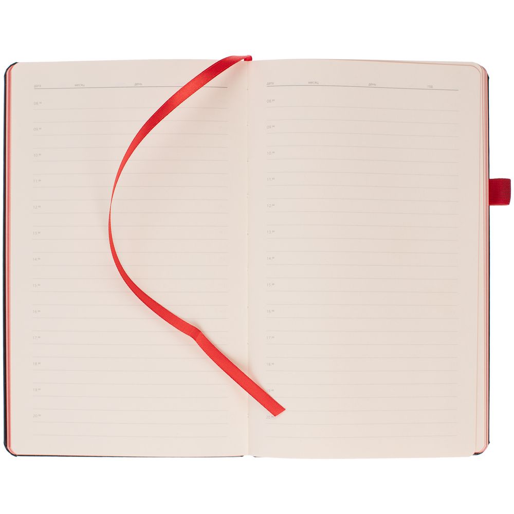 Ежедневник Ton Black, недатированный, черный с красным — изображение 4