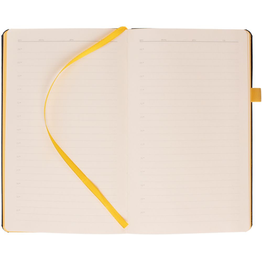 Ежедневник Ton Black, недатированный, черный с желтым — изображение 4