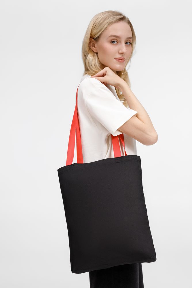 Шопер B4, черный с красными ручками — изображение 4