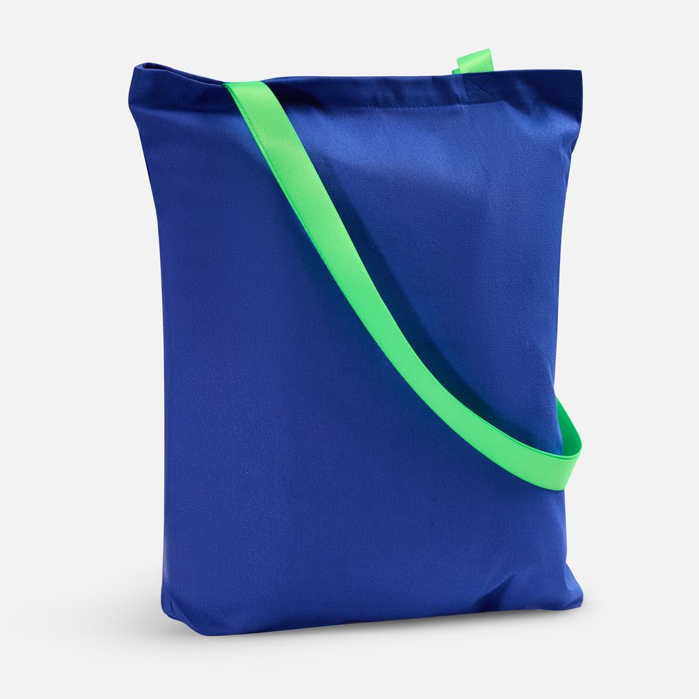 Шопер B4, синий с зелеными ручками — изображение 2