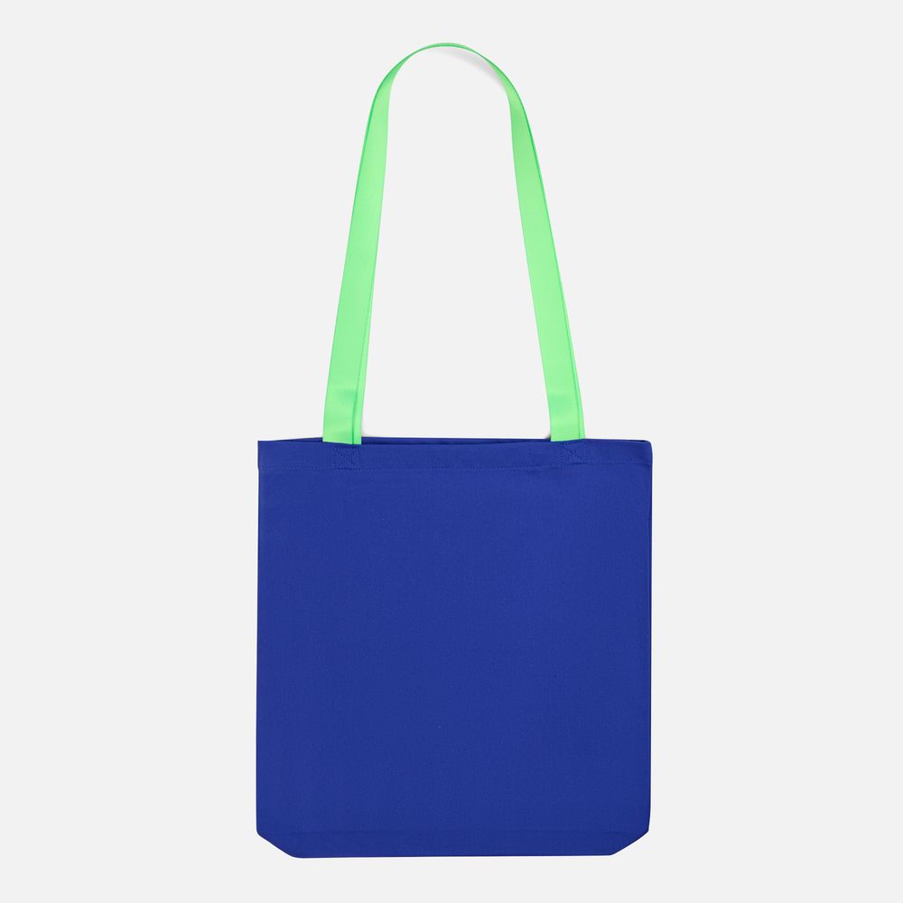Шопер B4, синий с зелеными ручками — изображение 3