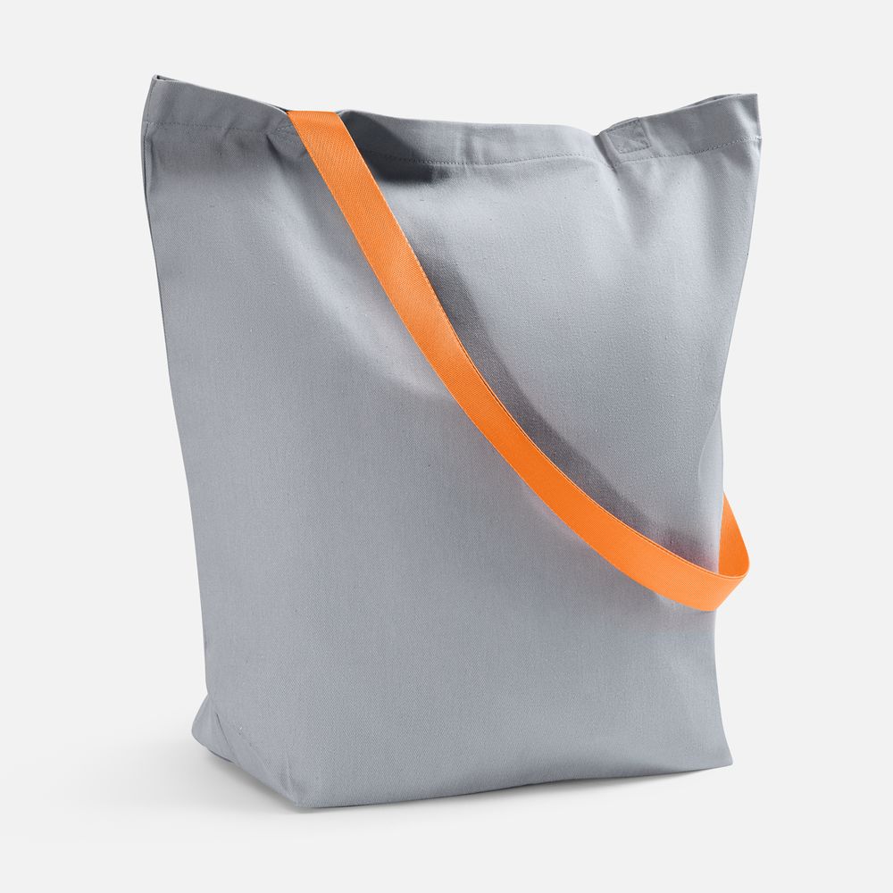 Шопер B5, серый с оранжевыми ручками — изображение 2