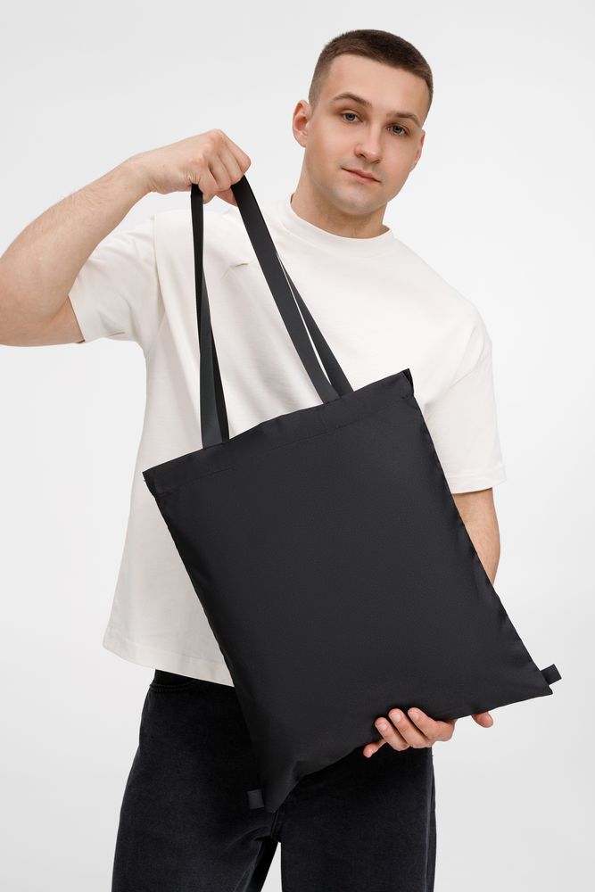 Шопер B3, черный с черными ручками — изображение 4