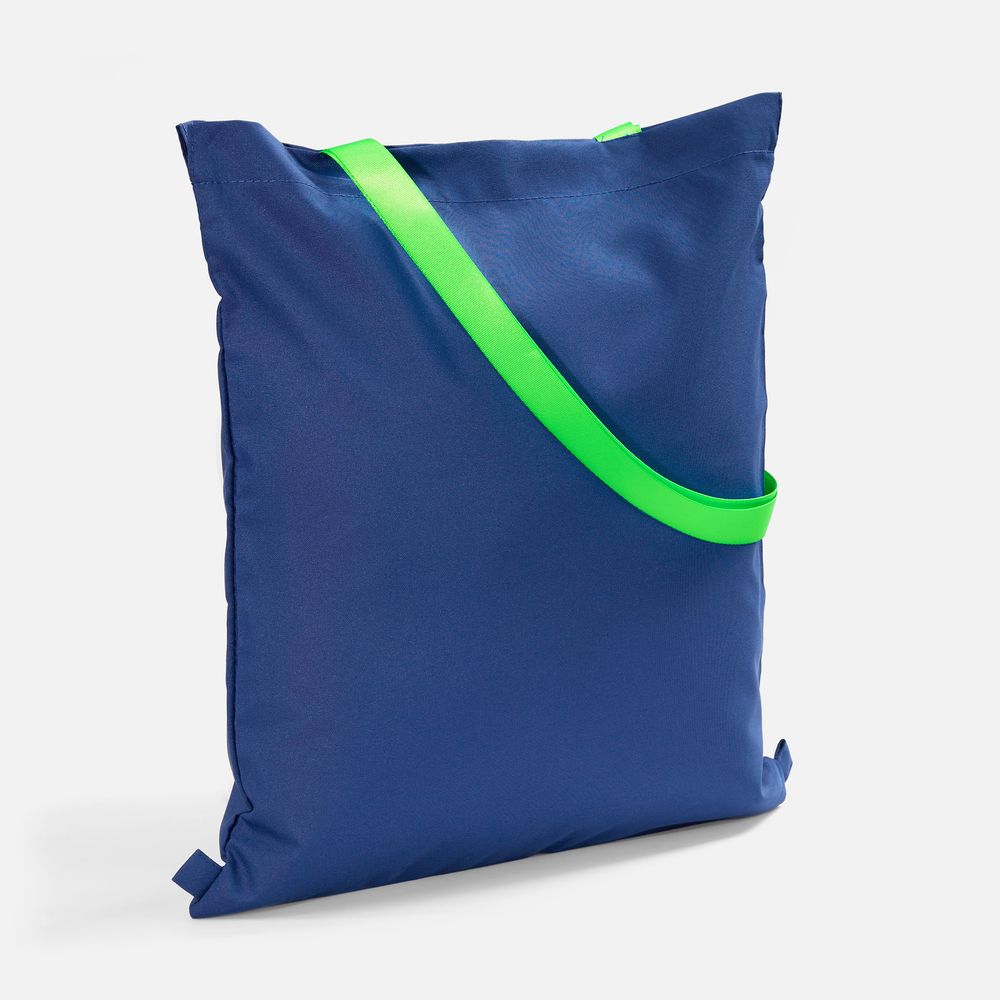 Шопер B3, синий с зелеными ручками — изображение 2
