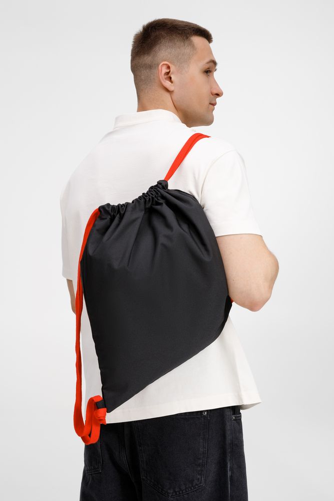 Рюкзак B3, черный с красными лямками — изображение 6