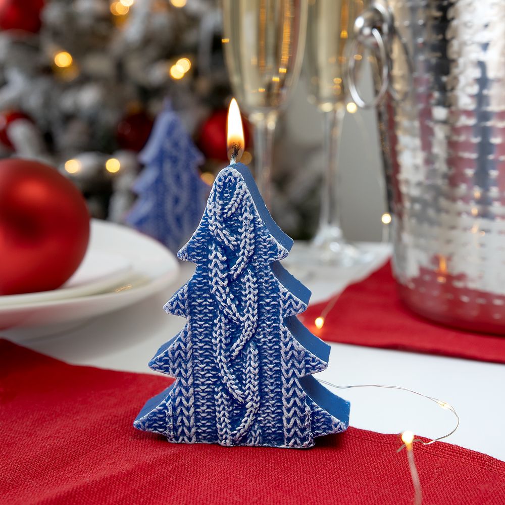 Свеча Kniteam, елка, синяя — изображение 5