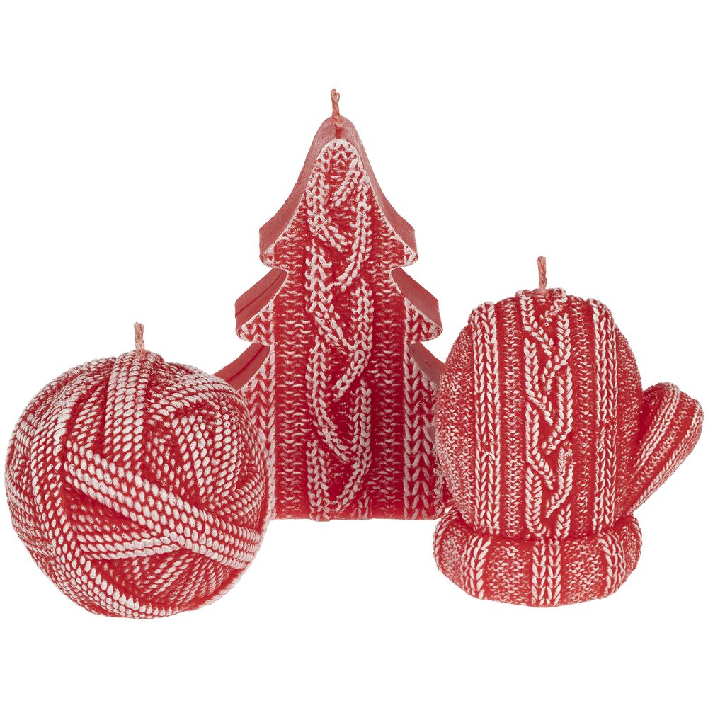 Свеча Kniteam, клубок, красный — изображение 4