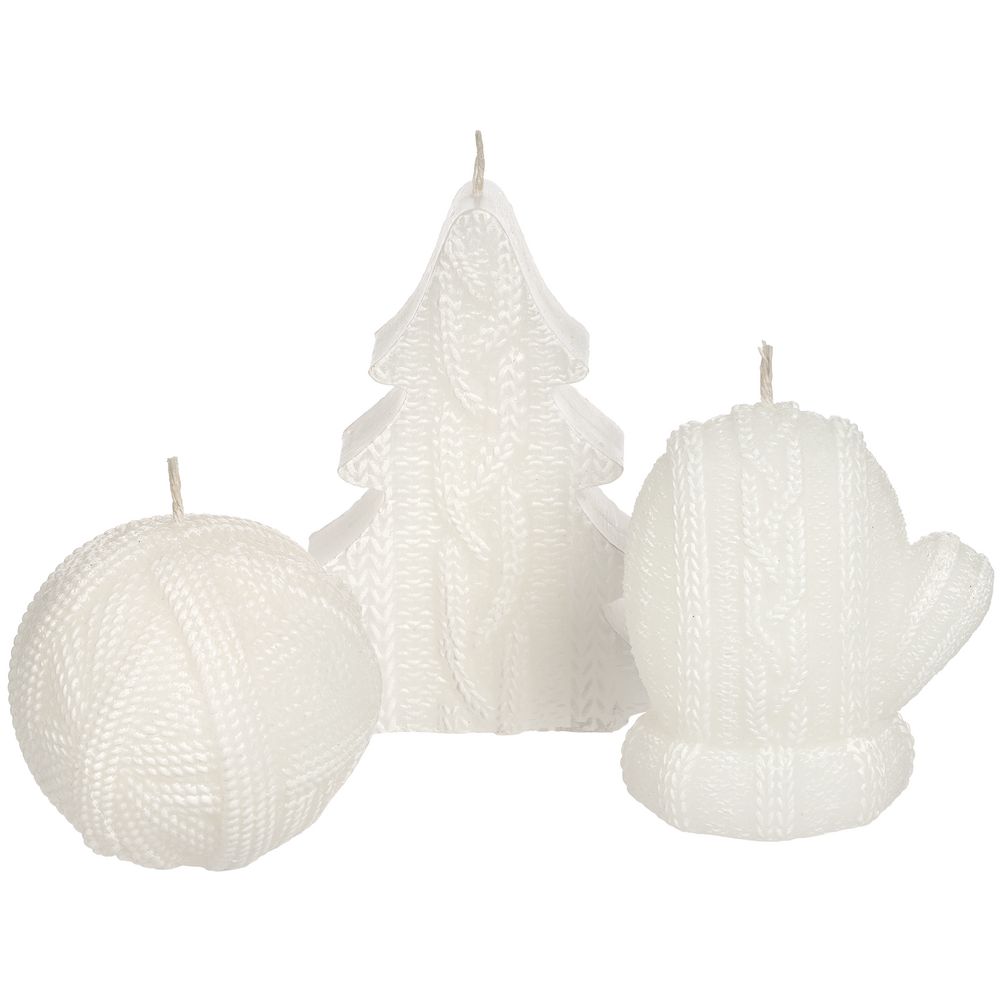 Свеча Kniteam, варежка, белая — изображение 4