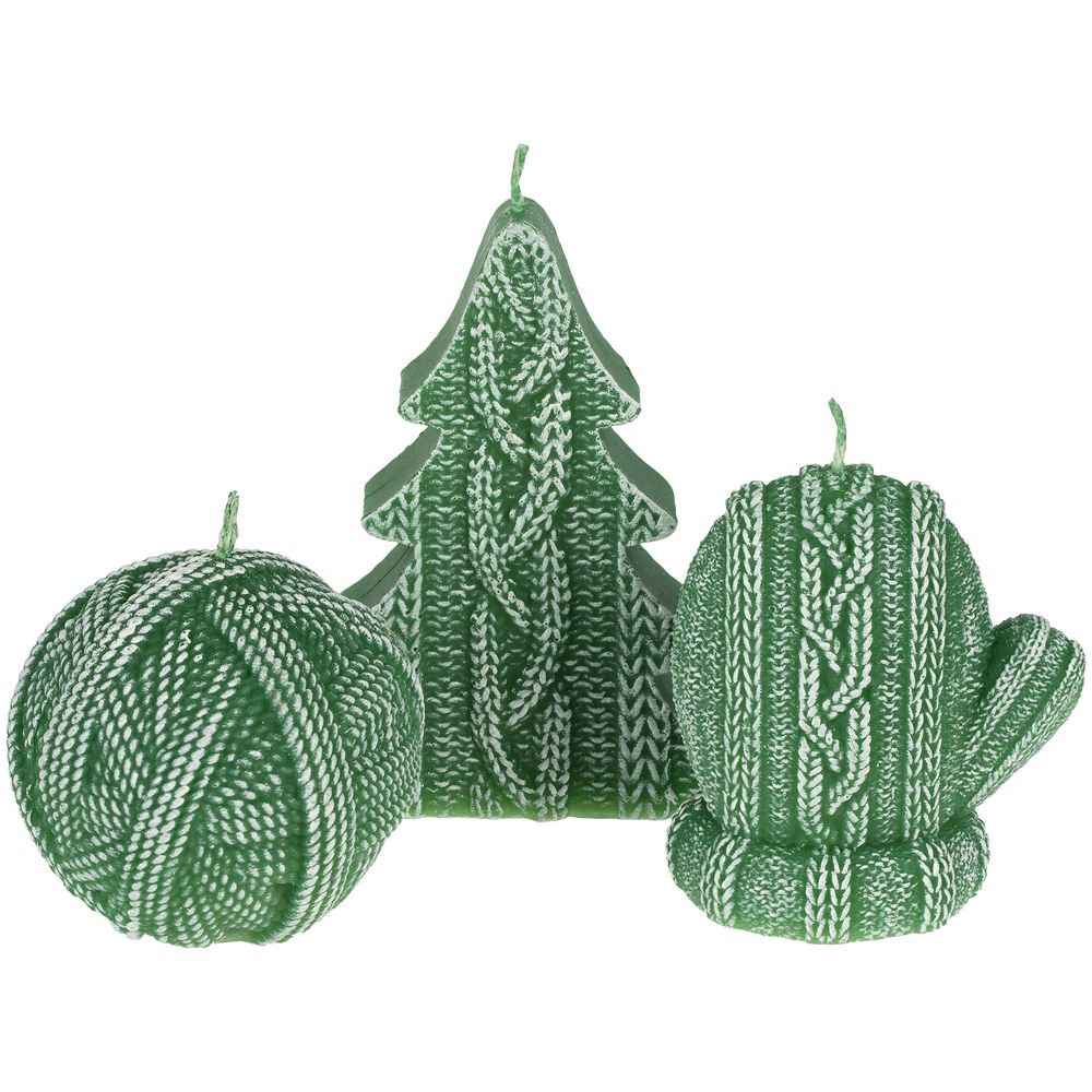 Свеча Kniteam, варежка, зеленая — изображение 4