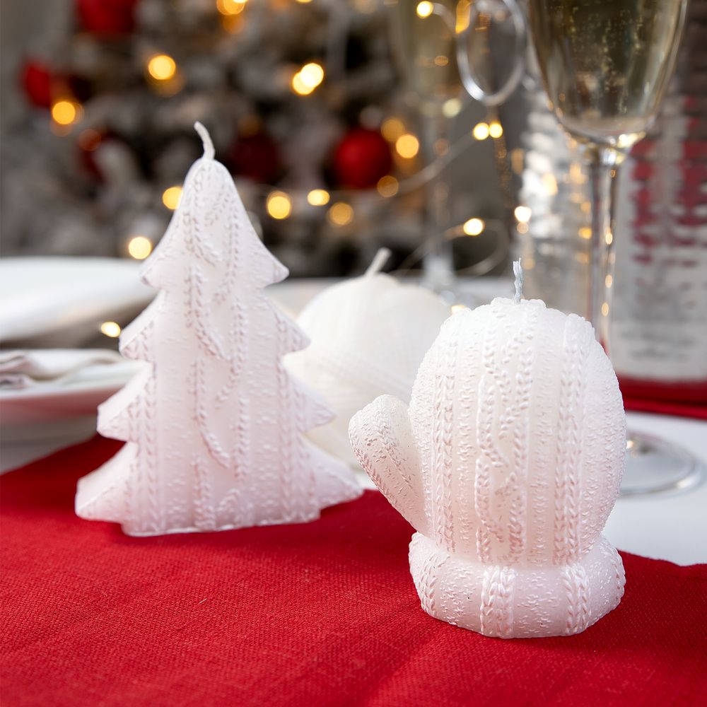 Свеча Kniteam, варежка, белая — изображение 6