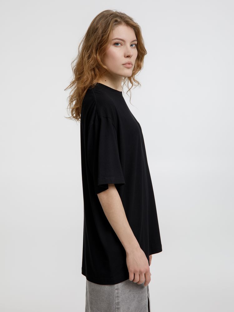 Футболка оверсайз унисекс Lavinia, черная — изображение 7