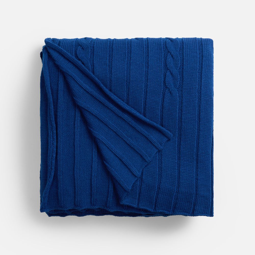 Плед Tressa, темно-синий (кобальт) — изображение 3