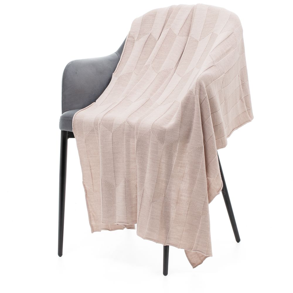 Плед Rombus, бежевый меланж — изображение 2