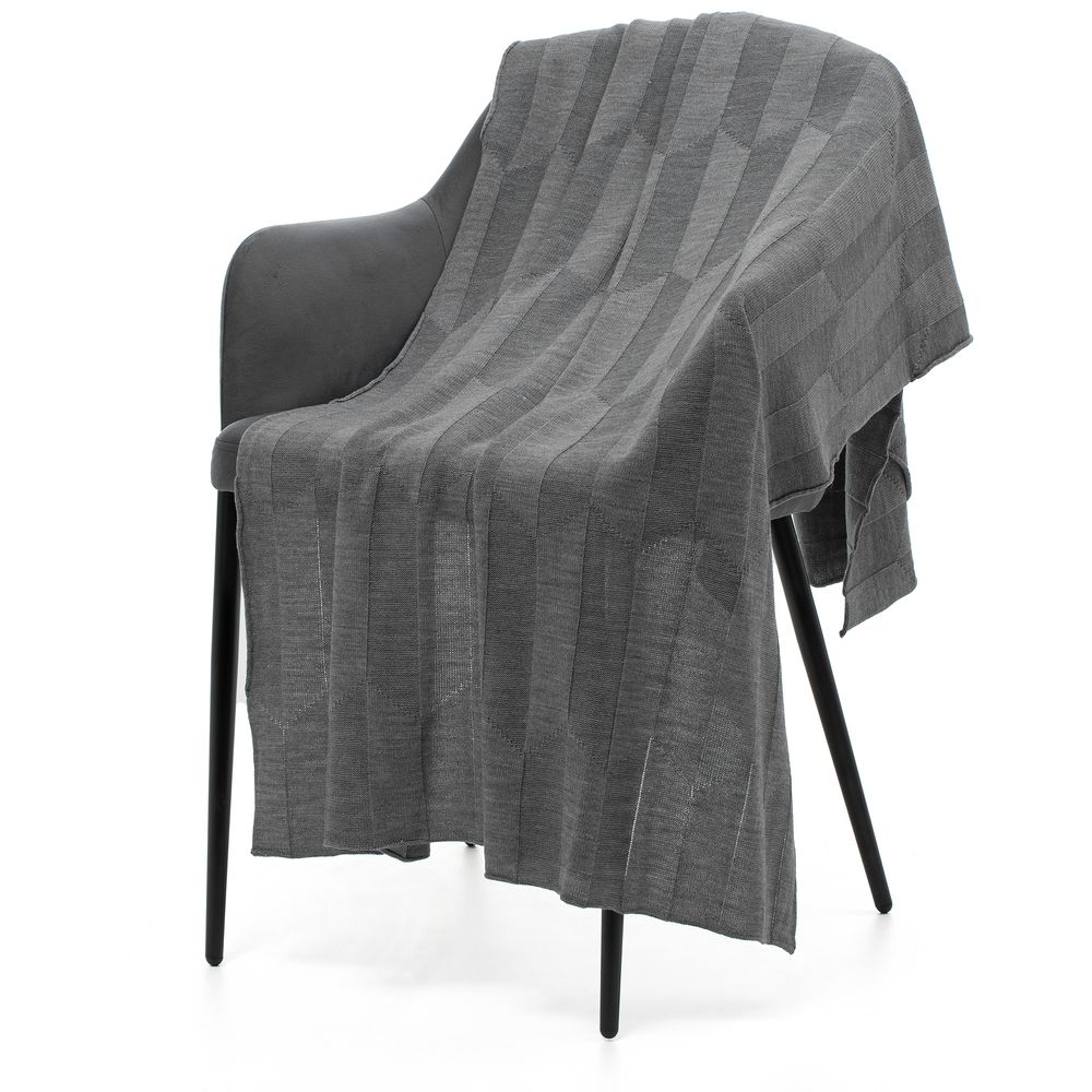 Плед Rombus, серый меланж — изображение 2