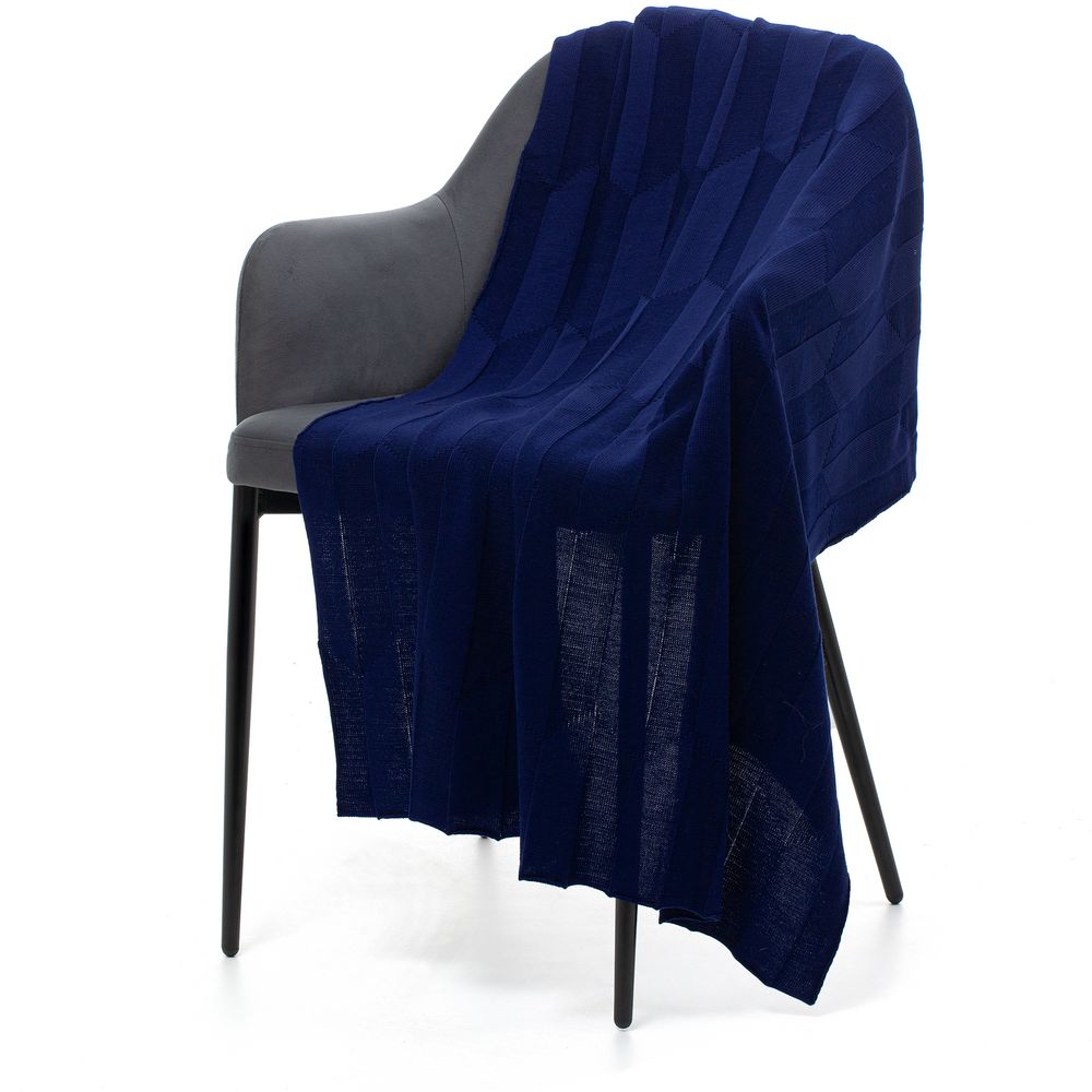 Плед Rombus, темно-синий (сапфир) — изображение 2