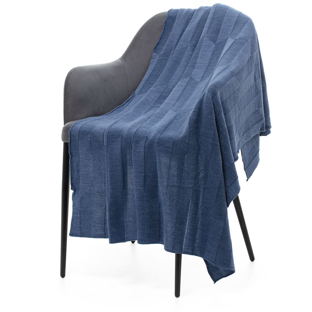 Плед Rombus, синий меланж (джинс) — изображение 2