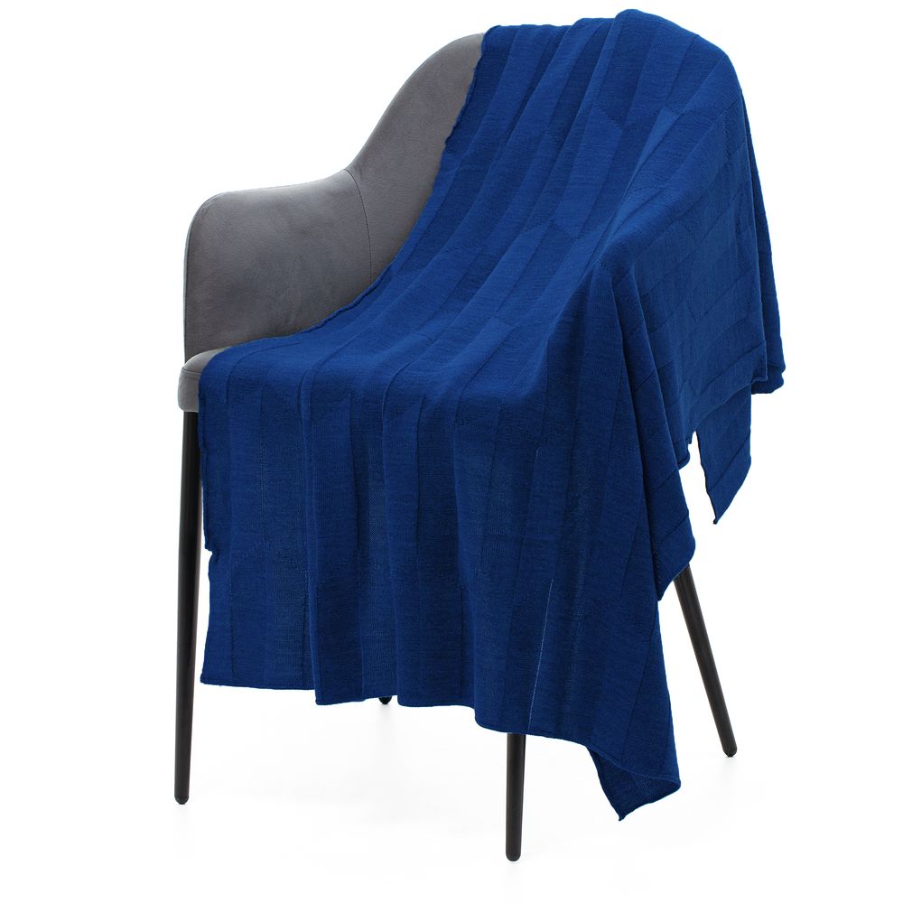 Плед Rombus, темно-синий (кобальт) — изображение 2