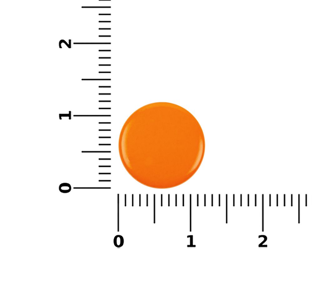 Кнопка Clavis, M, оранжевый неон — изображение 3
