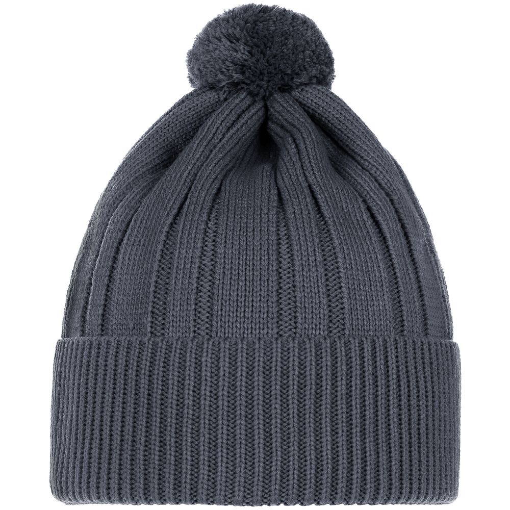 Шапка Knit Beat, серая (графит) — изображение 3