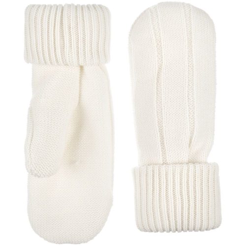 Варежки Knit Beat, белые (молочные)
