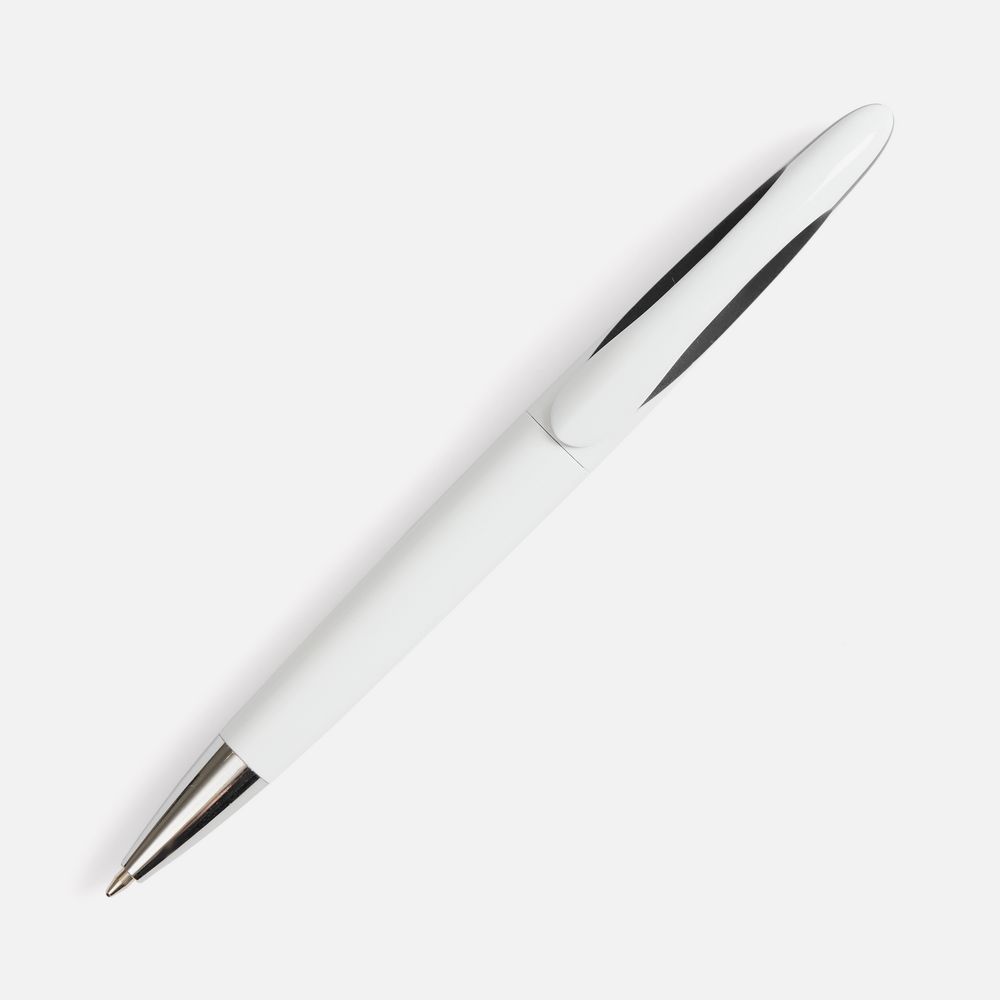 Ручка шариковая Nave, белая с черным — изображение 3