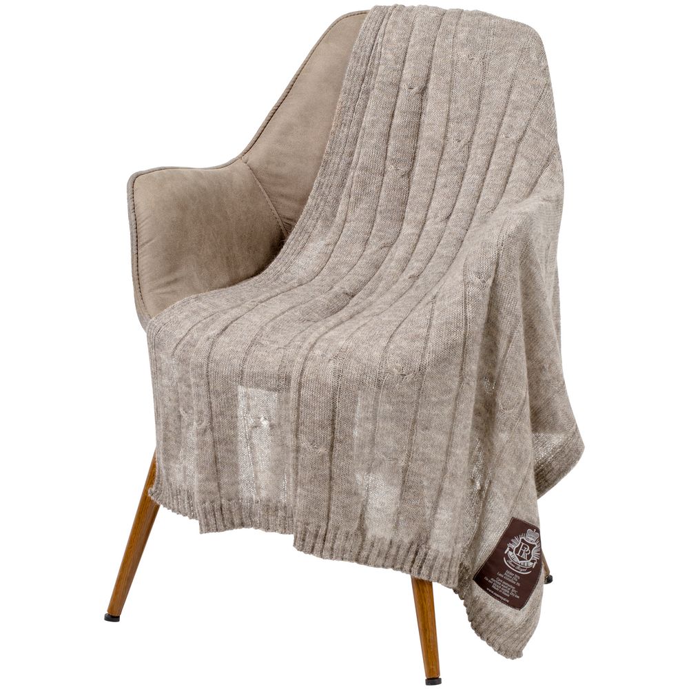 Плед Grasse, бежево-серый — изображение 3