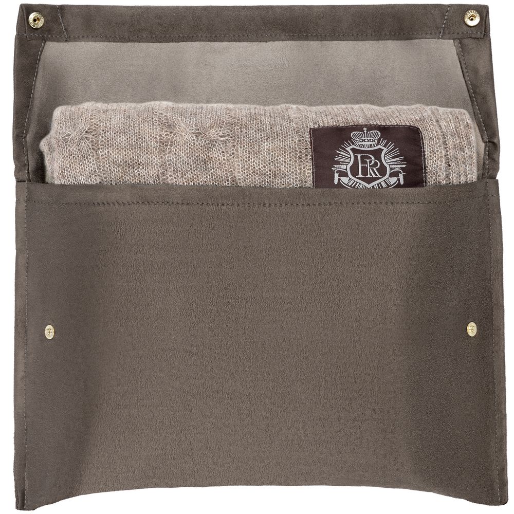 Плед Grasse, бежево-серый — изображение 6