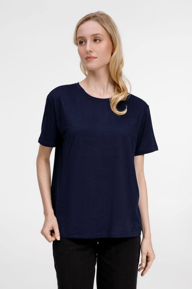 Футболка унисекс Senti, темно-синяя — изображение 8