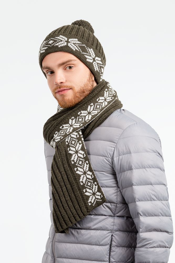 Шарф Eira, зеленый (оливковый) — изображение 7