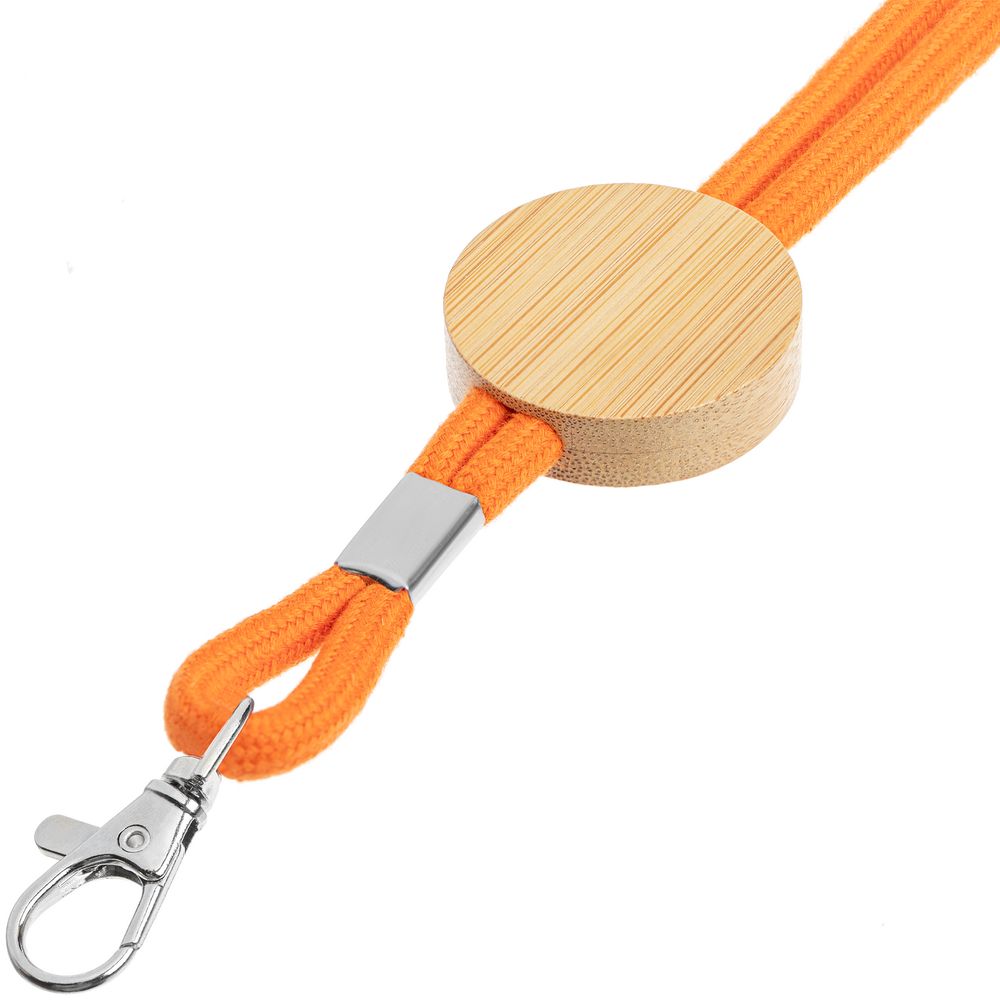 Шнурок для бейджа Tube Wood, оранжевый — изображение 4