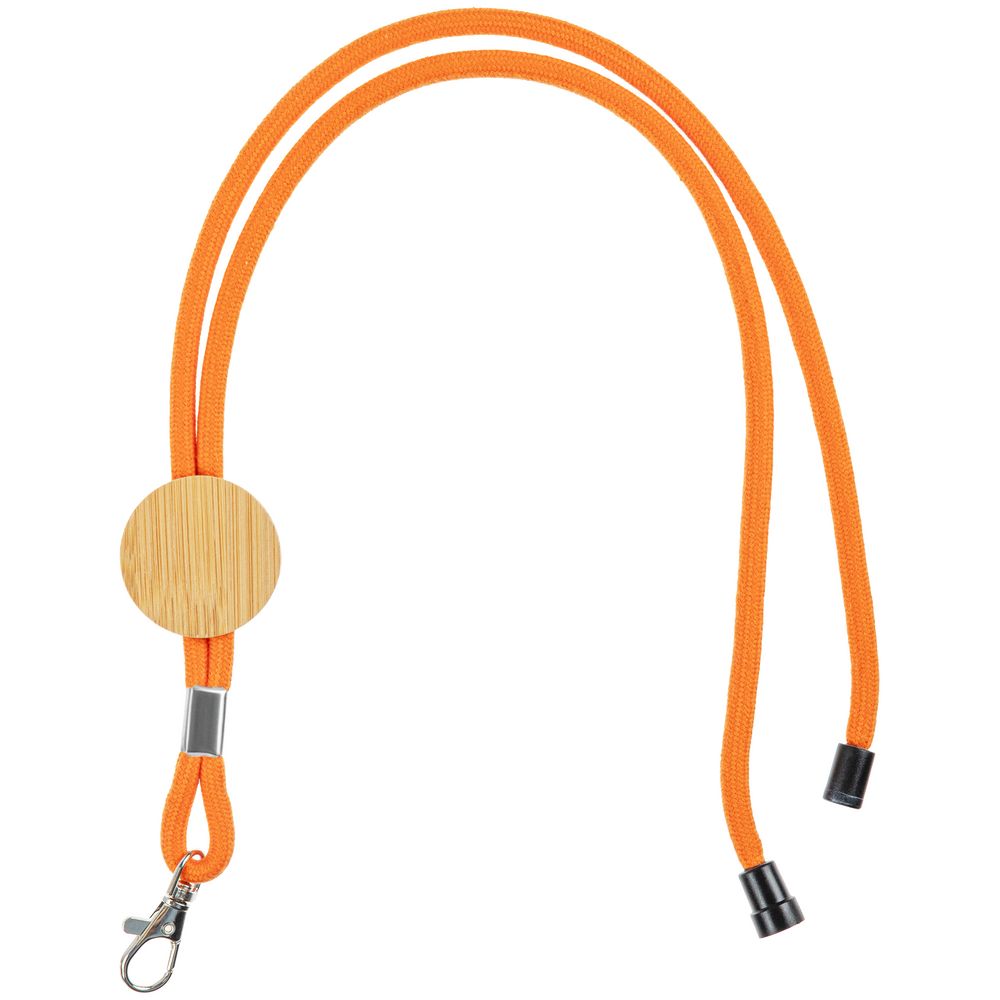 Шнурок для бейджа Tube Wood, оранжевый — изображение 2