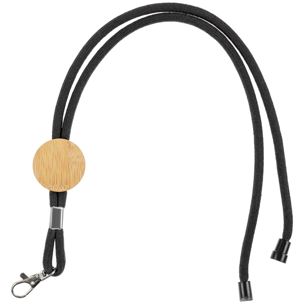 Шнурок для бейджа Tube Wood, черный — изображение 2