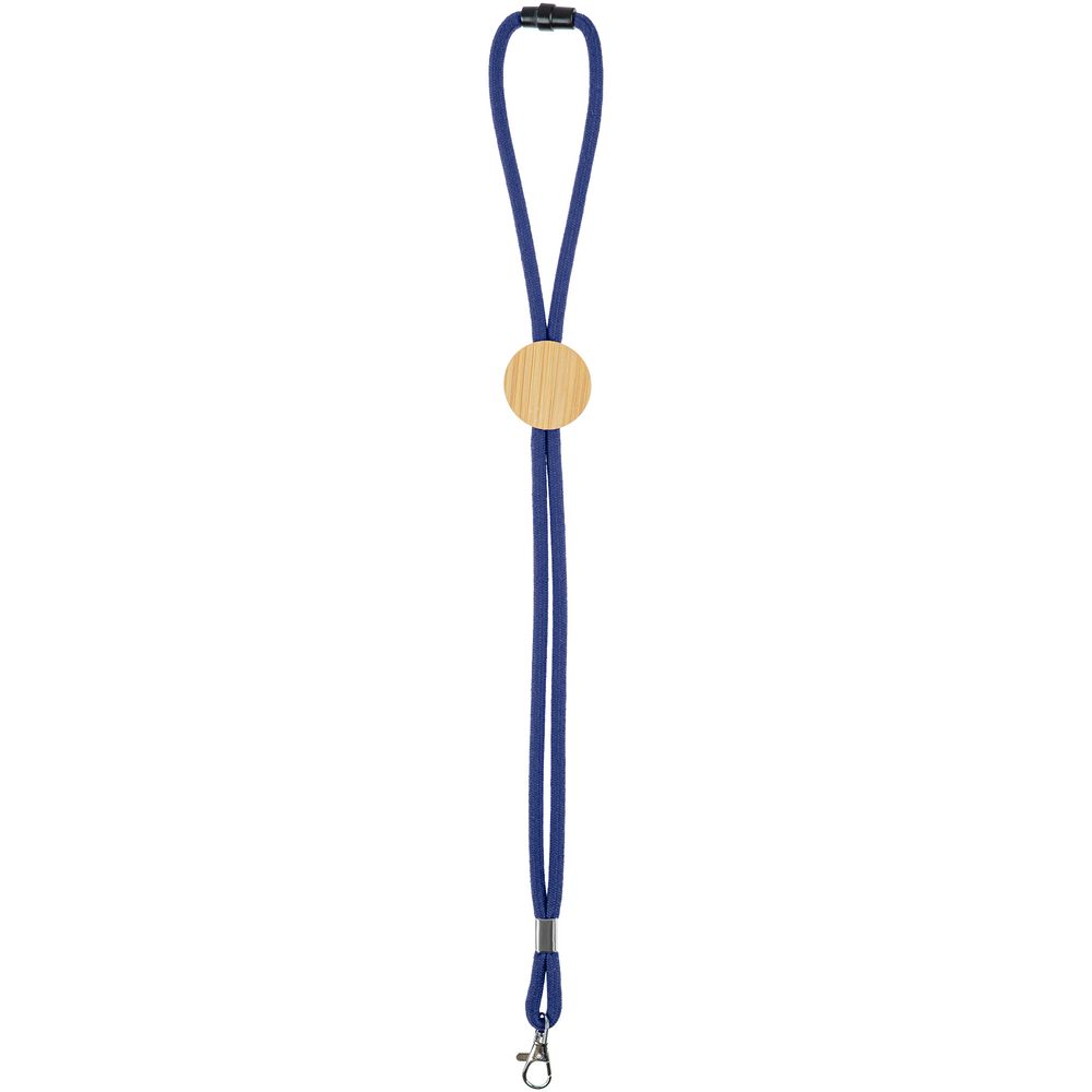 Шнурок для бейджа Tube Wood, синий — изображение 7