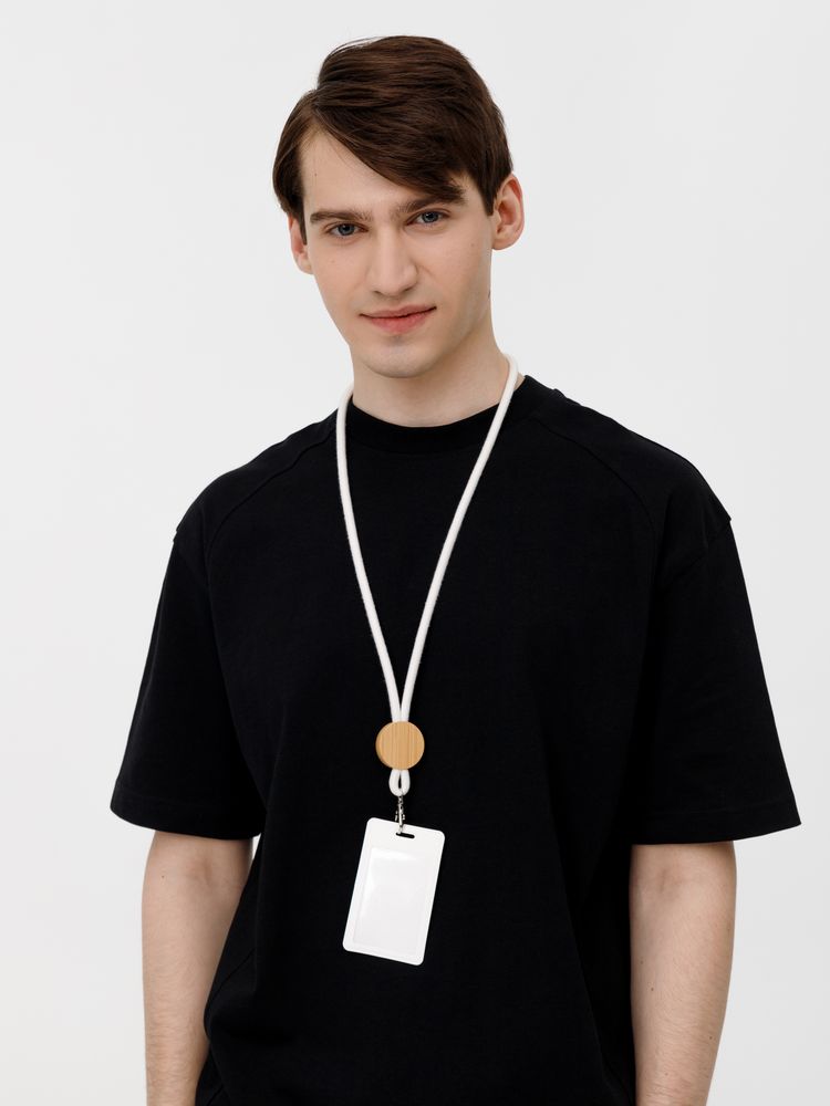 Шнурок для бейджа Tube Wood, белый — изображение 10