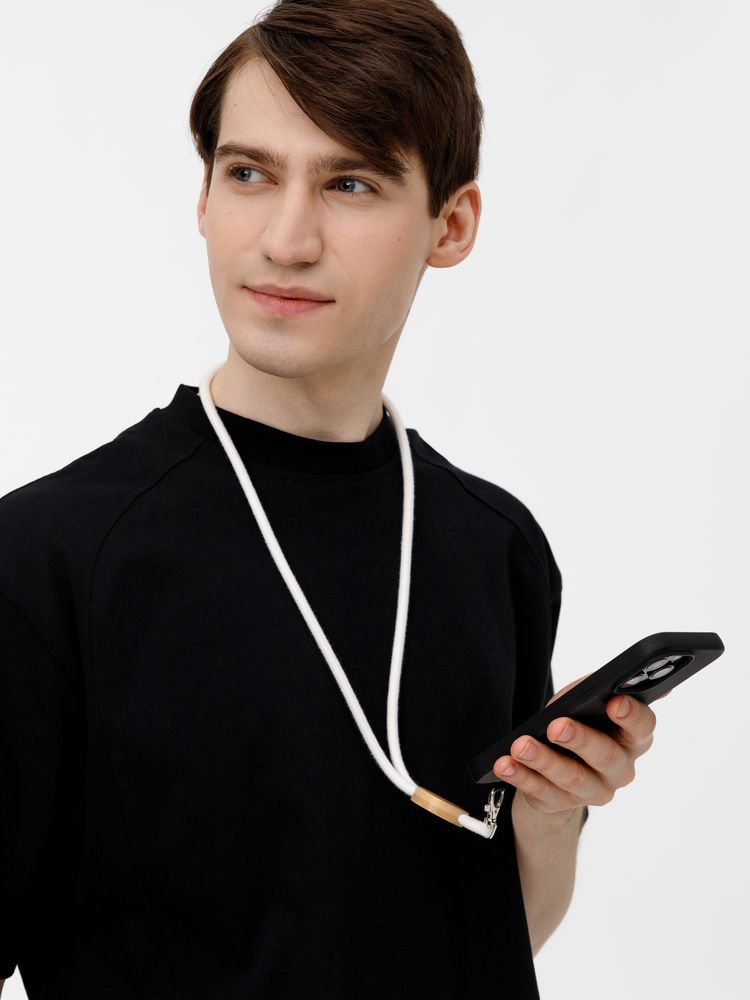 Шнурок для бейджа Tube Wood, белый — изображение 9