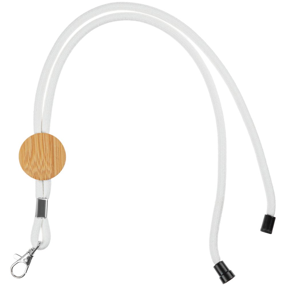 Шнурок для бейджа Tube Wood, белый — изображение 2