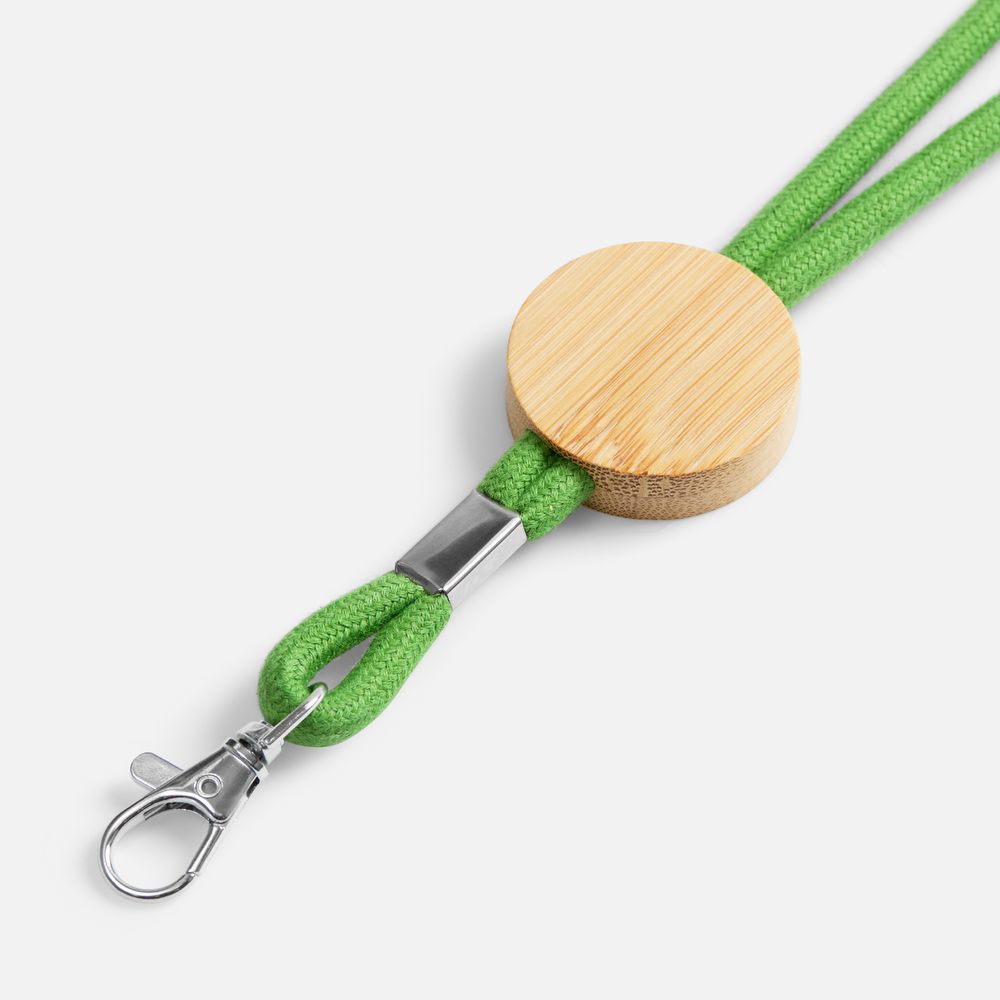Шнурок для бейджа Tube Wood, зеленый — изображение 4