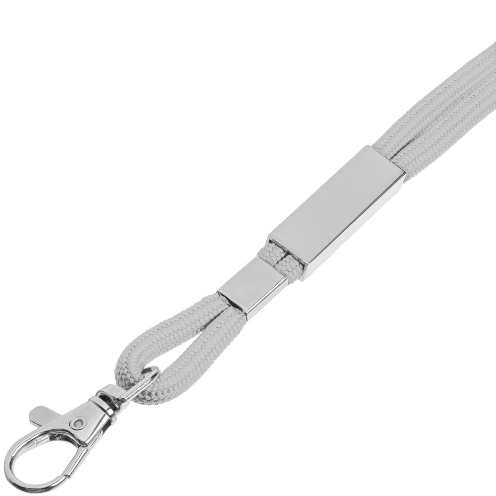 Шнурок для бейджа Tube Metal, серый — изображение 4