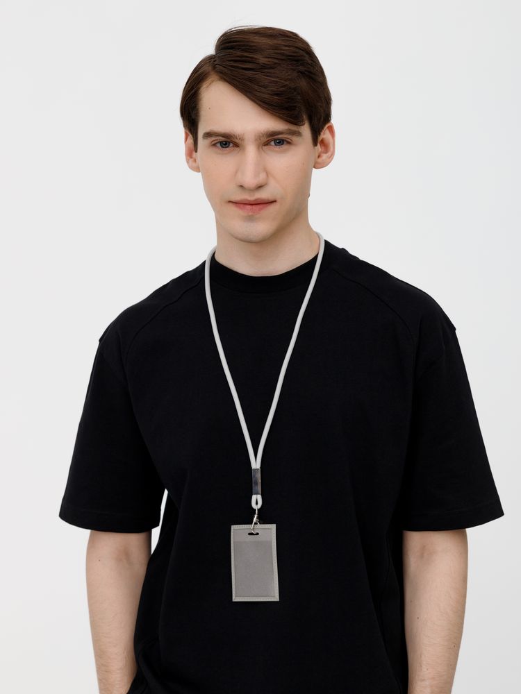 Шнурок для бейджа Tube Metal, серый — изображение 7