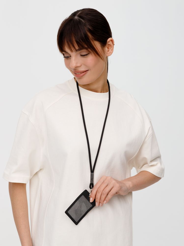 Шнурок для бейджа Tube Metal, черный — изображение 7