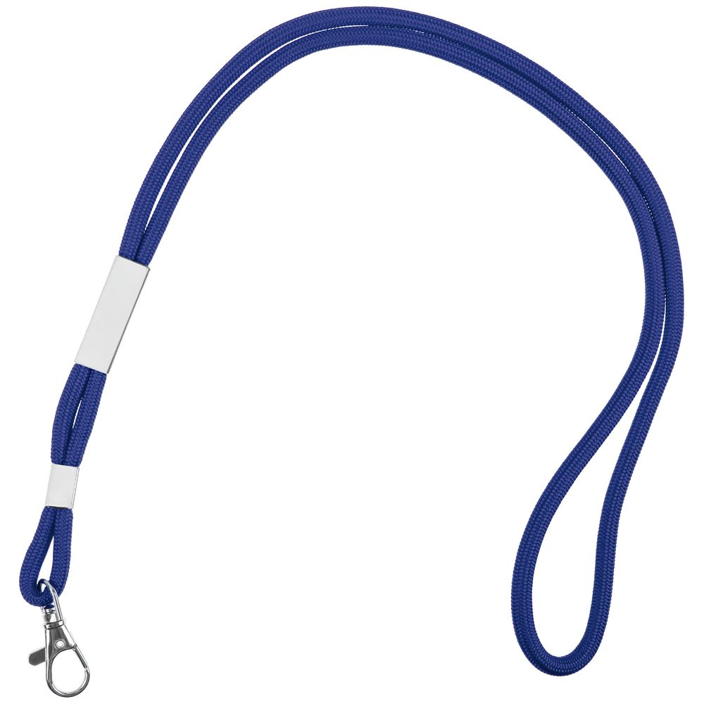 Шнурок для бейджа Tube Metal, синий — изображение 2