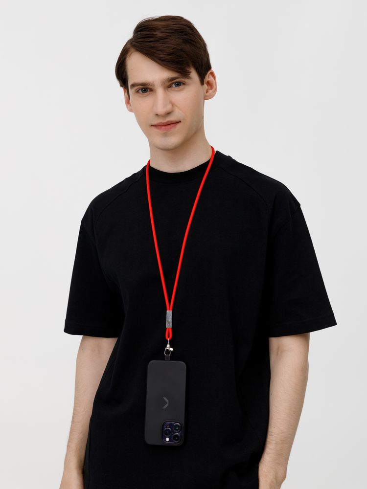 Шнурок для бейджа Tube Metal, красный — изображение 7