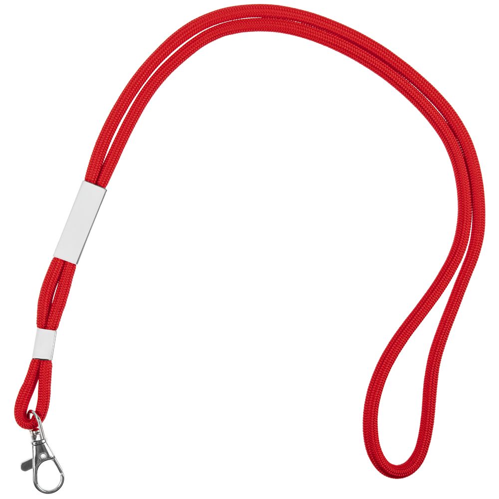 Шнурок для бейджа Tube Metal, красный — изображение 2