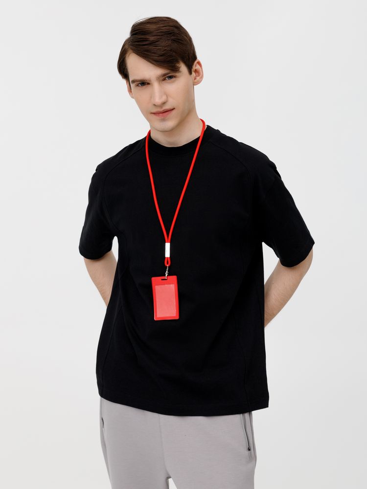 Шнурок для бейджа Tube Metal, красный — изображение 8