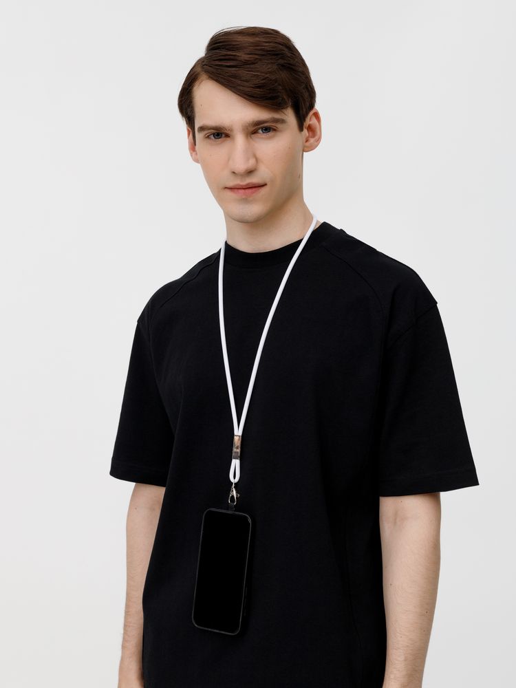 Шнурок для бейджа Tube Metal, белый — изображение 7