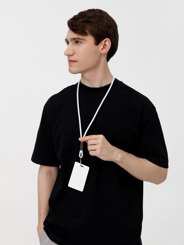 Шнурок для бейджа Tube Metal, белый — изображение 8