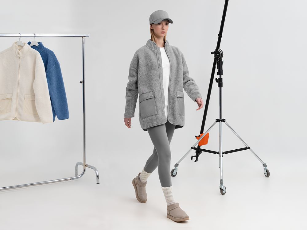 Куртка унисекс Oblako, светло-серая — изображение 11