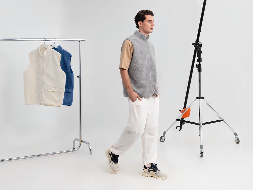 Жилет унисекс Oblako, светло-серый — изображение 9